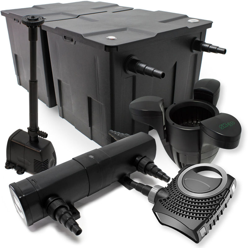 

Wiltec - Kit de filtrado filtro cuenca Bio 60000l 85 bomba filtro UVC w fuente Ecumeur 18