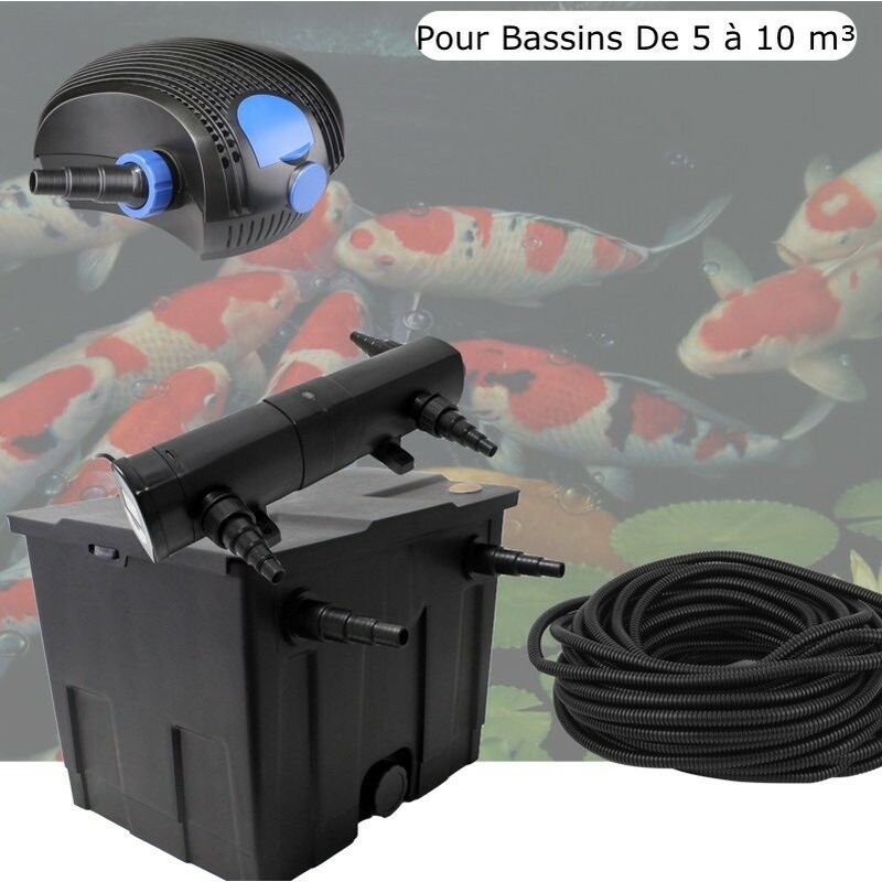 Kit De Filtration, Avec uv 18W, Pour Bassin De Jardin : 5 à 10 m³