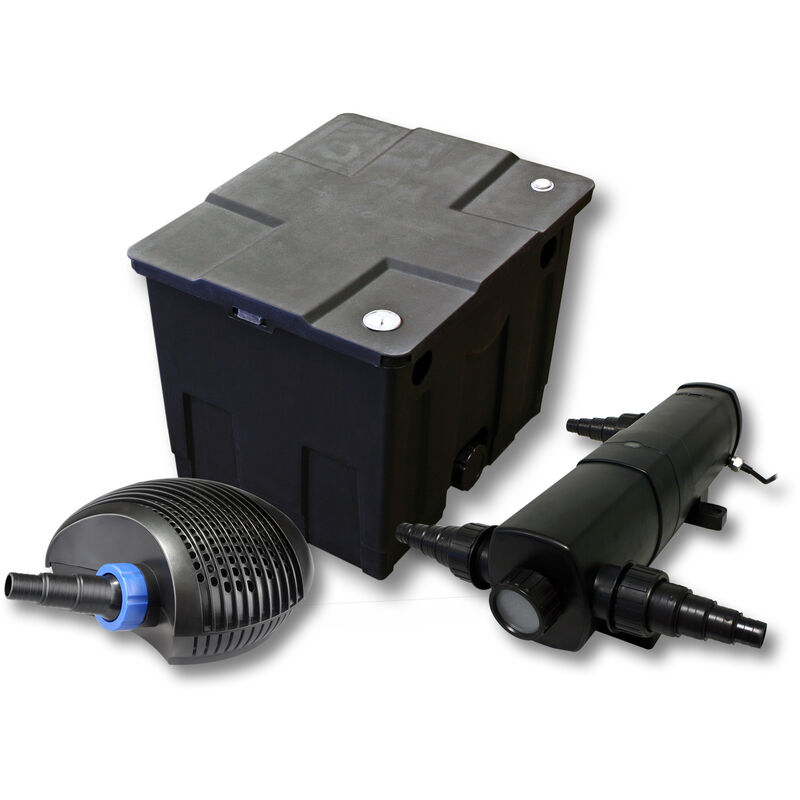 Sunsun - Kit de filtration de bassin pour 12000l avec 18W Stérilisateur et ctf éco Pompe avec 40W