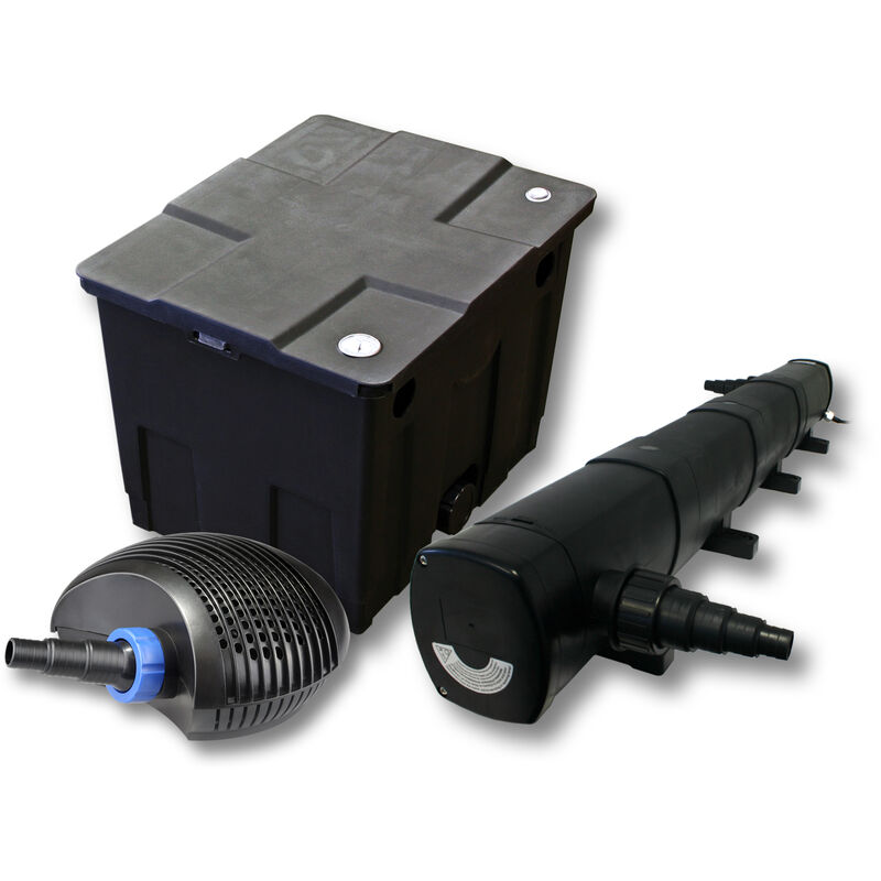 Sunsun - Kit de filtration de bassin pour 12000l avec 72W Stérilisateur et ctf éco Pompe avec 40W