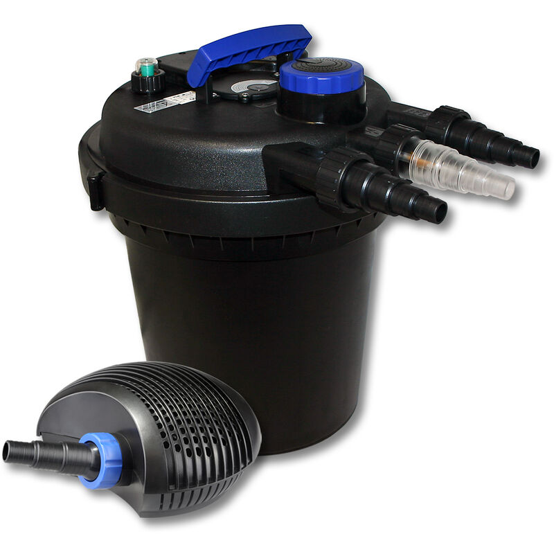 Sunsun - Kit de filtration de bassin à pression 10000l avec 11W uvc Stérilisateur et 40W éco Pompe