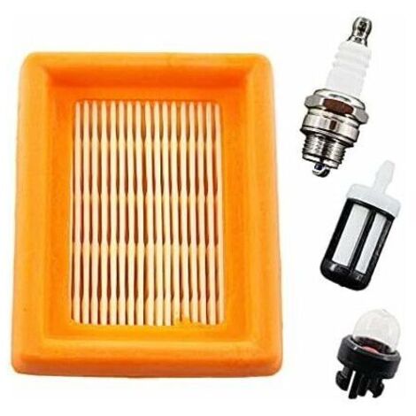 Kit de Filtre à Air et Bougie d'Allumage - Pour Débroussailleuses Stihl FS120, FS200, FS250, FS300, FS350, FS400, FS450, FS480, BT120, BT121, BT130