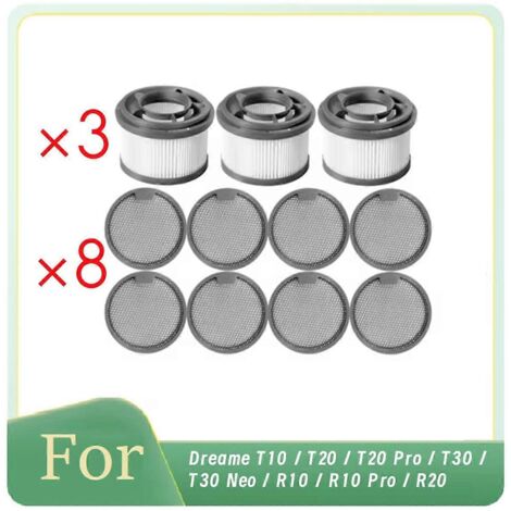 Kit de filtres en coton pour aspirateur T10 (filtre avant et filtre arrière).