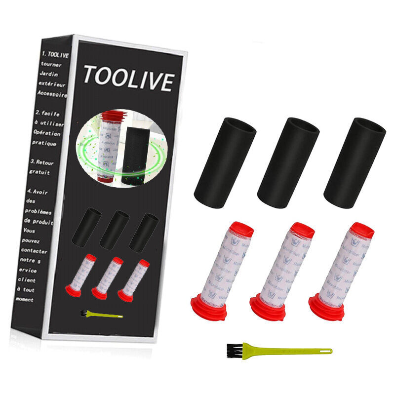 Kit de filtres pour Bosch Athlet, 3 filtres de manche principal + 3 filtres en mousse