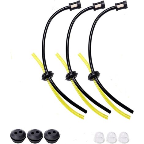 Kit de filtro de combustible universal, 3 líneas de combustible para máquinas de corte y recorte