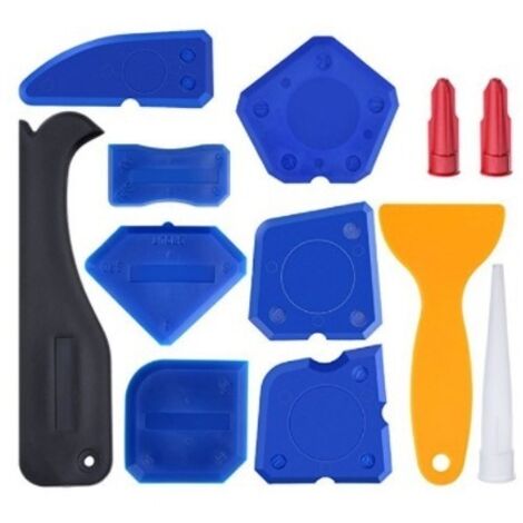 Kit de finition pour joints silicone 12 pièces, grattoirs multi-formes pour carrelage