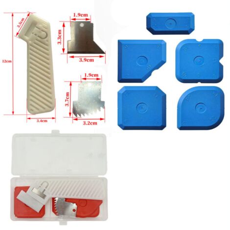 Kit de finition pour joints silicone 5 pièces, outils multi-formes pour salles de bain et cuisines