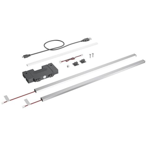 Kit de finition Signature Lumineuse Avantech YOU - Inox - longueur 500 mm - HETTICH