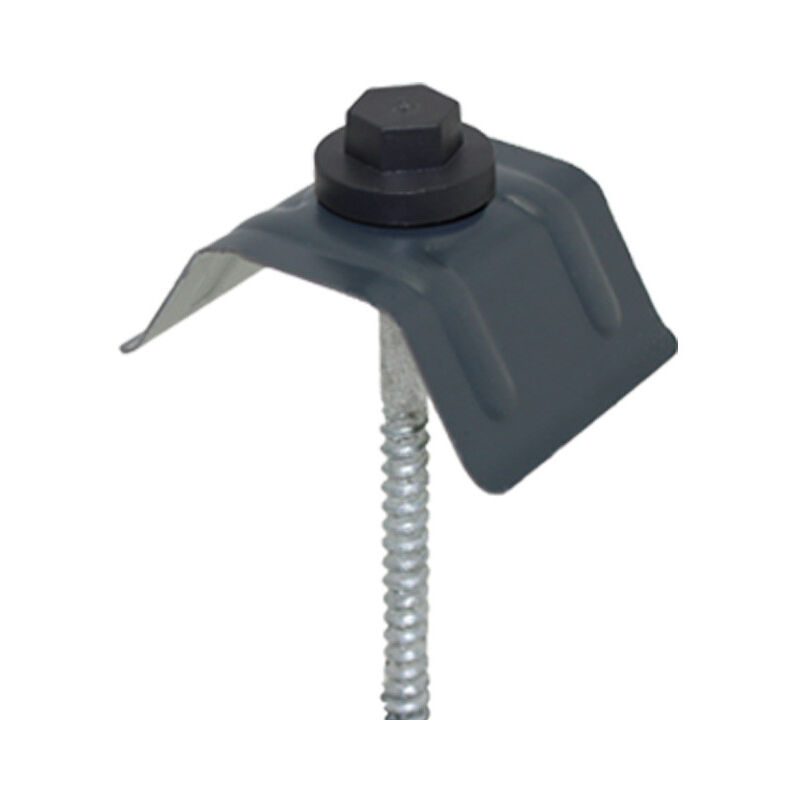 Kit de 50 fixations pour bac acier 1045 (vis L 100 x diam 6 mm) - Coloris - Gris anthracite RAL 7016