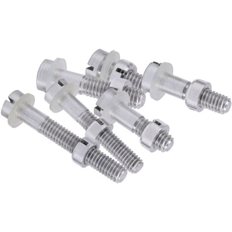 Kit de fixation 6 pièces pour tête de lecture tourne-disque, vis boulons écrous rondelles argent