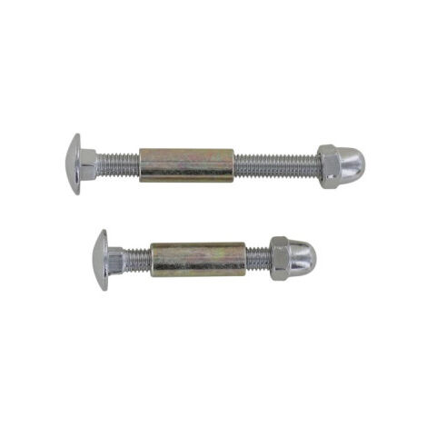 Kit de fixation antivandale simple/double sur rosace pour poignée de porte battante - DUVAL - BILCOCQ                                                                Argent
