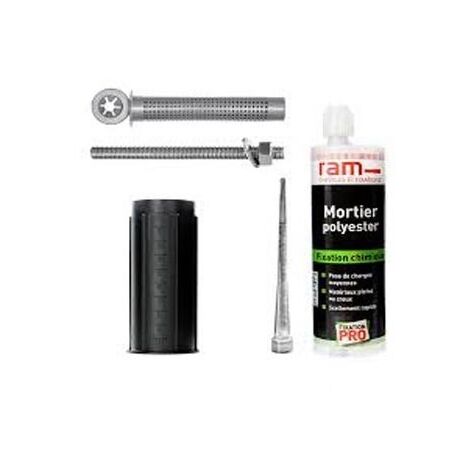 Kit de fixation chimique 170 ml - tamis 15x130