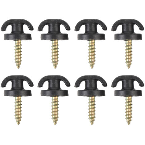 Kit de Fixation de Filet de Stockage pour Voiture 8PCS Installation Facile Universal pour Trunk et Seat Backs avec Crochets Filets et Vis en Métal/Plastique Haute Durabilité pour Most Cars