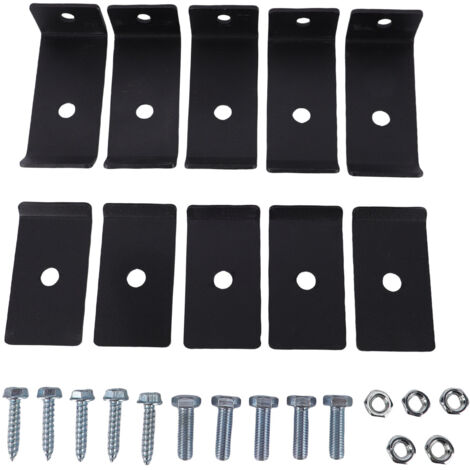 Kit de fixation de panneaux mesh robuste en acier carbone 5 ensembles avec boulons écrou (31.18oz 3.5x1.1x1.6in) pour murs béton bois métal