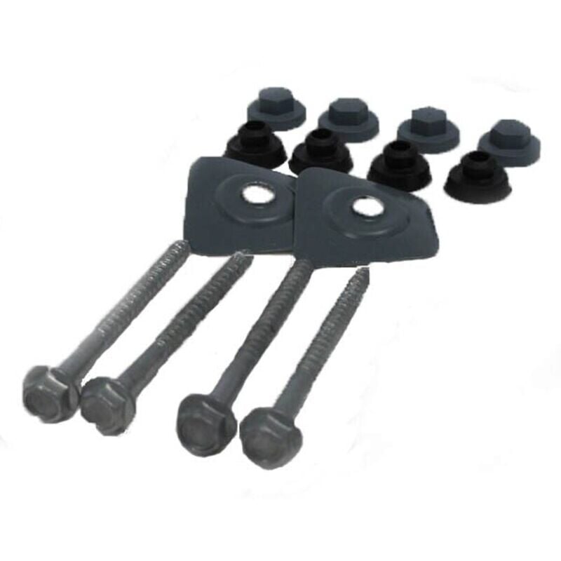 Kit de 50 fixations et étanchéité tuile pvc - Coloris - Gris