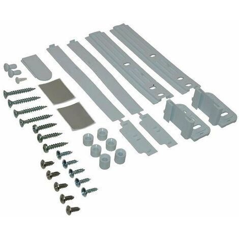 Kit de fixation (glissières) porte (481231028208) Réfrigérateur, congélateur BAUKNECHT, IGNIS, IKEA WHIRLPOOL, OCEAN, SMEG, WHIRLPOOL
