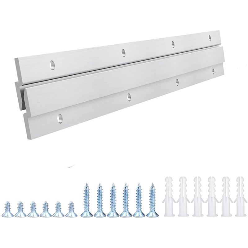 Kit de fixation murale à crochets en Z en aluminium pour tableaux, miroirs, panneaux, œuvres d'art, armoires et tableaux blancs (30 cm - 1 paires)