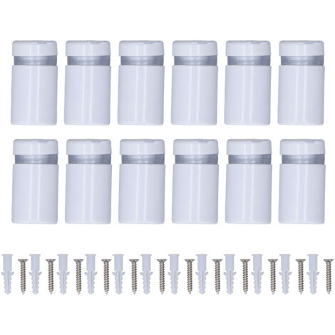 Kit de fixation murale en acier inoxydable, 12 pièces, vis d'entretoise, 12x20mm, Kit de fixation publicitaire