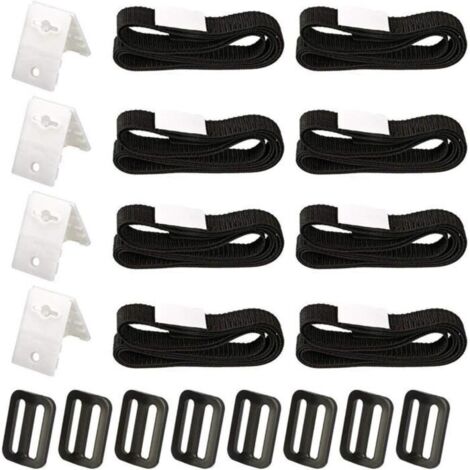 Kit de Fixation pour Bâche de Piscine, Sangle de Bâche à Bulles, Attaches et Clips pour Couverture, Kit de Maintien de Bâche Enroula