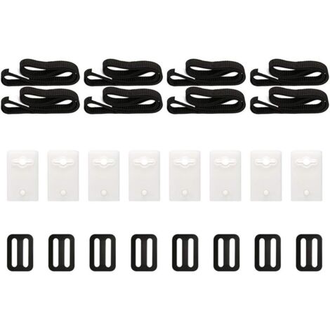 Kit de fixation pour bâche solaire de piscine, 8 Sangles de bâche solaire, kit avec sangles universelles à bobine pour fixation de bâche solaire, pour piscine enterrée