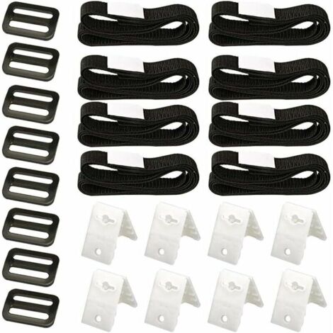 Kit de fixation pour bache solaire de piscine, 8 Sangles de bache solaire, kit avec sangles universelles à bobine pour fixation de bache solaire, pour piscine enterrée