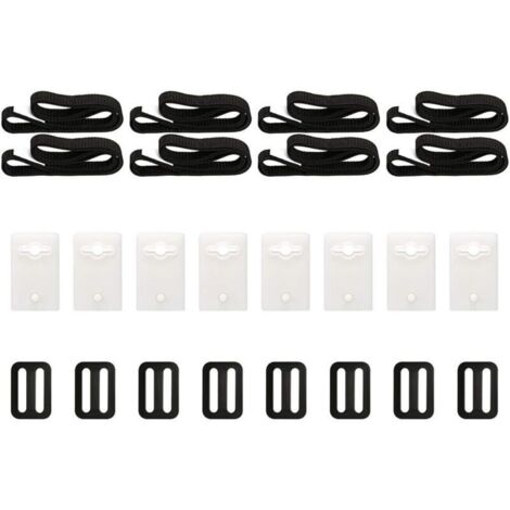 Kit de fixation pour bâche solaire de piscine, 8 Sangles de bâche solaire, kit avec sangles universelles à bobine pour fixation de bâche solaire, pour piscine enterrée