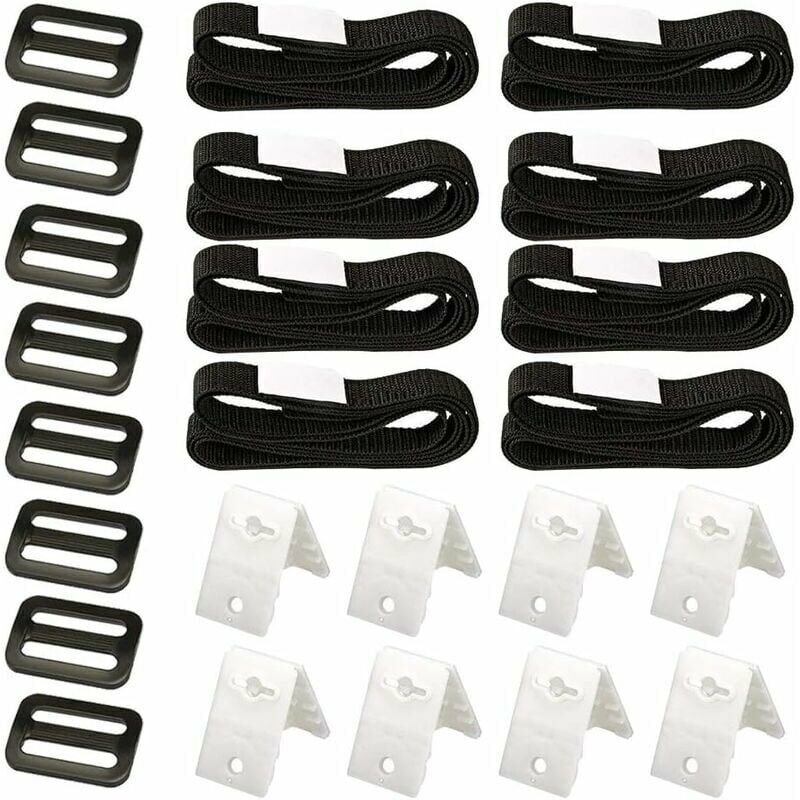 Ayyqh - Kit de fixation pour bache solaire de piscine, 8 Sangles de bache solaire, kit avec sangles universelles à bobine pour fixation de bache