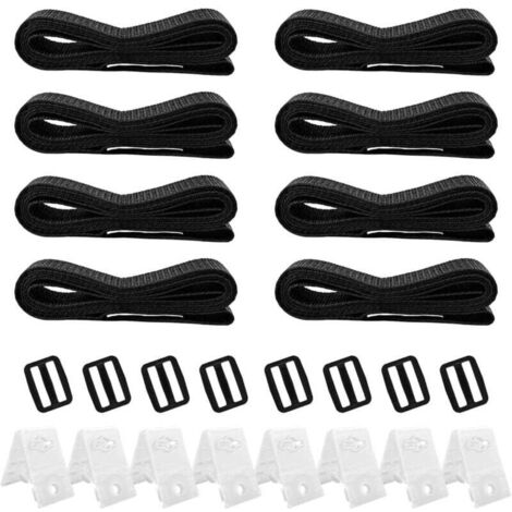 Kit de Fixation pour Bâche Solaire de Piscine, Accessoires Enrouleur de Couverture Solaire Jeu de Roues de Parasol Sangles de Serrage de Couverture de Piscine, pour couvertures de bâches de Piscine