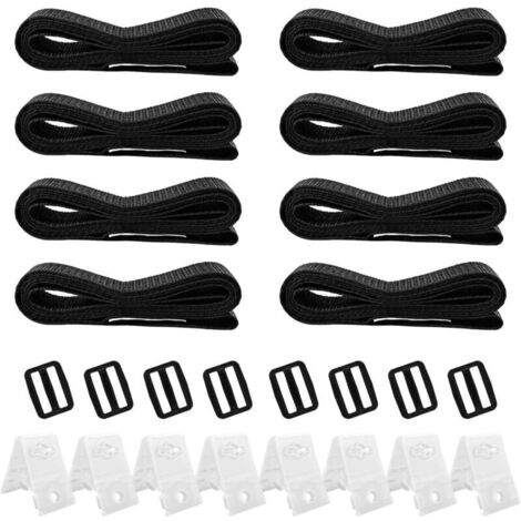 Kit de Fixation pour Bâche Solaire de Piscine , Accessoires Enrouleur de Couverture Solaire Jeu de Roues de Parasol Sangles de Serrage de Couverture de Piscine , pour couvertures de bâches de Piscine