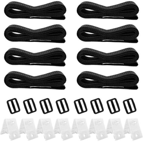 Kit de Fixation pour Bâche Solaire de Piscine, Accessoires Enrouleur de Couverture Solaire Jeu de Roues de Parasol Sangles de Serrage de Couverture de Piscine, pour couvertures de bâches de Piscine