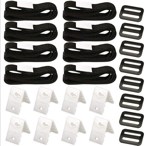 Kit de Fixation pour bâche Solaire de Piscine, kit de Sangles de Couverture Solaire