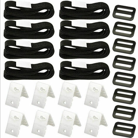 Kit de Fixation pour bâche Solaire de Piscine, kit de Sangles de Couverture Solaire