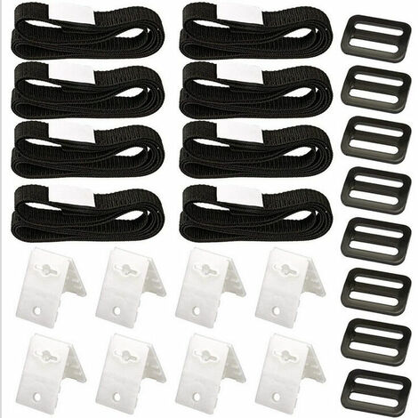 Kit de Fixation pour bâche Solaire de Piscine, kit de Sangles de Couverture Solaire