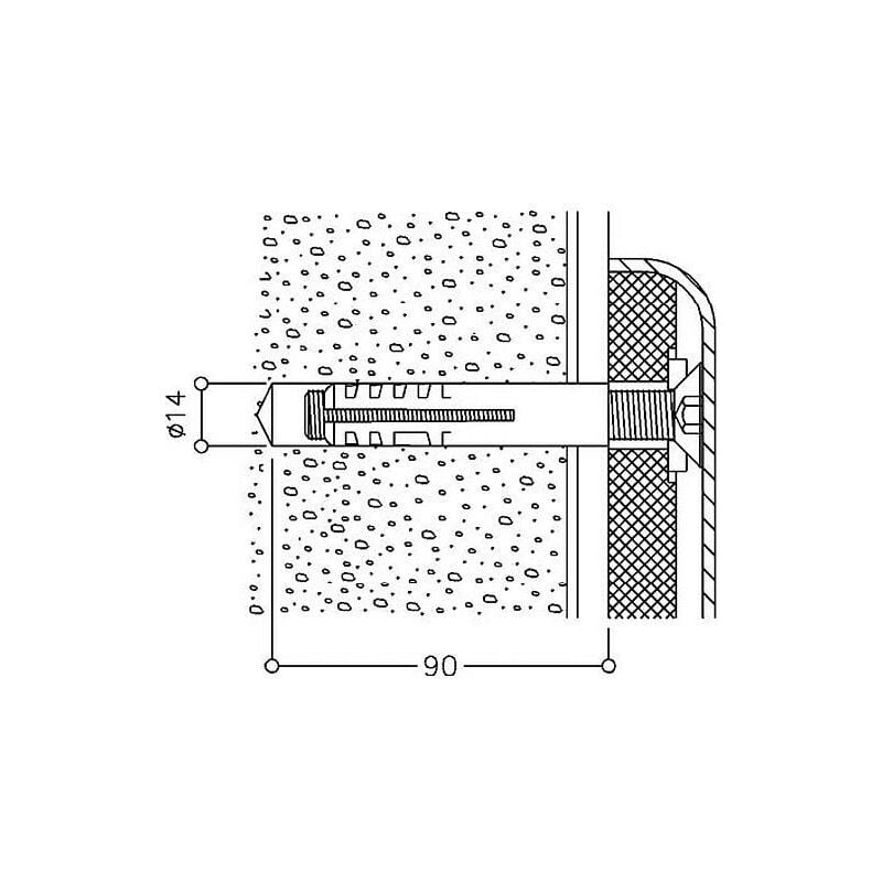 Normbau - Kit de fixation pour brique pleine, béton, pierre calcaire convient pour serie Nylon