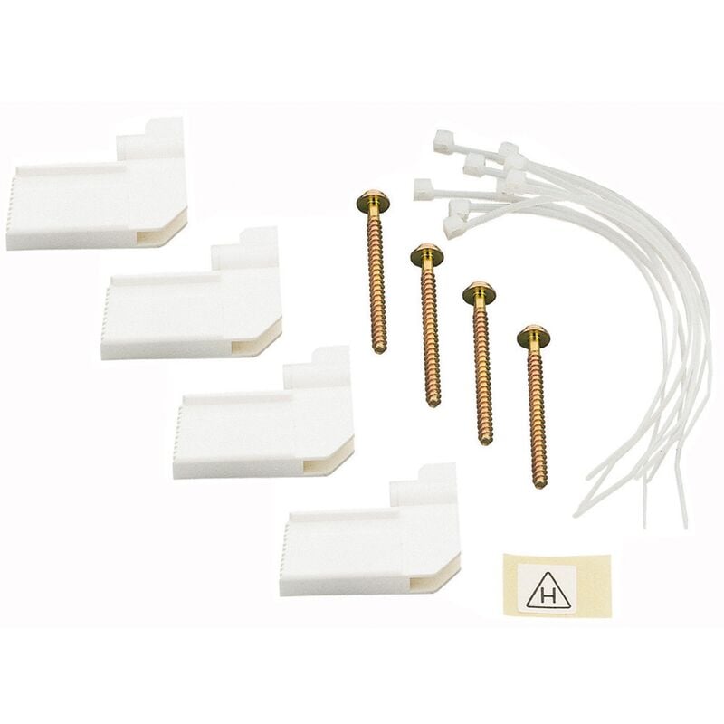 LEG01490 ensemble de fixation coffret encastré 4 griffes/colliers attache-câbles - Legrand