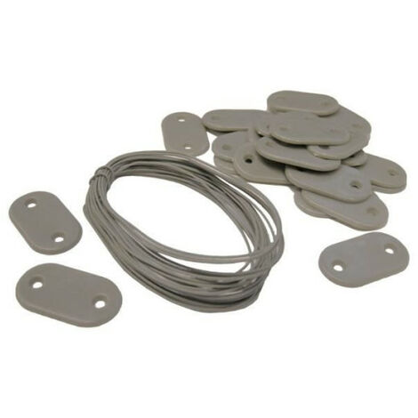 Kit de fixation pour clôture de jardin - NATURE - 27 pcs - Gris