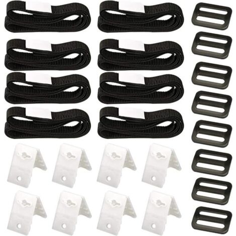 Kit de fixation pour couverture solaire de piscine, 8 sangles universelles à enrouleur pour bâche solaire, compatible avec A217.