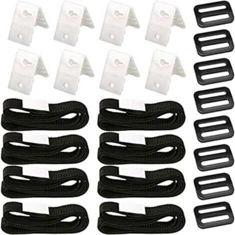 Kit de fixation pour enrouleur de bâche de piscine solaire, lot de 8, sangles universelles pour enrouleur de bâche.