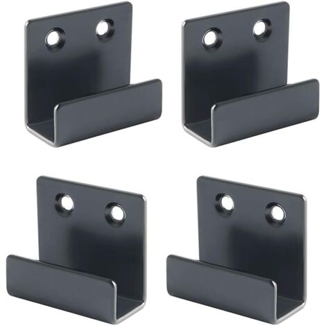Kit de fixation pour miroirs et tableaux, 4 crochets en acier inoxydable (largeur intérieure de 15 mm)-AquaForge