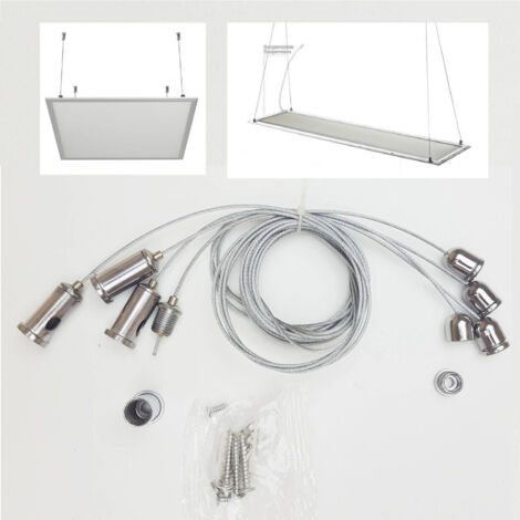 Kit De Fixation Pour Panneaux Suspendus Led Cordon Filaire