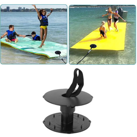 Kit de Fixation pour Tapis Flottant - Kit de Cordes et Agrafes pour Tapis Flottant - Kit d'Attache pour Tapis de Piscine/Lac/Dock avec Grommets (Plastique/Ruban Élastique, 118 inch, 343g)