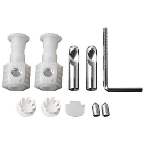 Kit de fixation pour toilettes suspendues – Vis métalliques universelles – Installation facile et sécurisée – Matériaux en nylon résistant