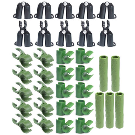 Kit de Fixation pour Tuteurs Plantes - 35 Pièces en PP 16mm - Joints Universels et Croisés pour Treillages Tomatoes Fruits Legumes Fleurs 330g