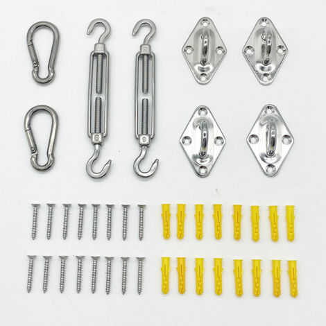 Kit de fixation pour voile d'ombrage fixation auvent store protection