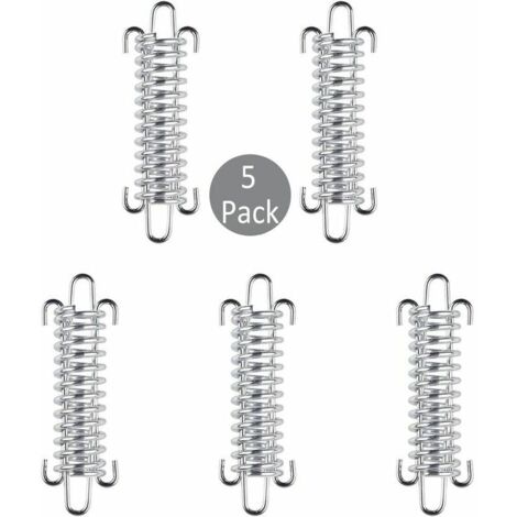 Kit de fixation pour voile d'ombrage, lot de 5 boucles à ressort en acier inoxydable pour tente, kit de fixation pour voile de jardin, kit de fixation pour voile d'ombrage