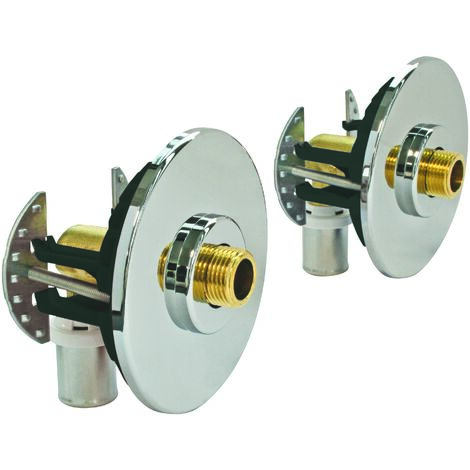 Ayor – Kit de fixation robinet sous-lavabo multicouche Ø16 – Raccord mâle 12/17 – Installation rapide pour plaques de plâtre 9,5 à 25 mm