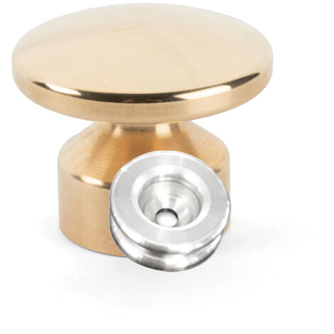 Kit de Fixation : Rondelle multi-matériaux Alu + Grande Patère convexe Laiton - L'Attachante