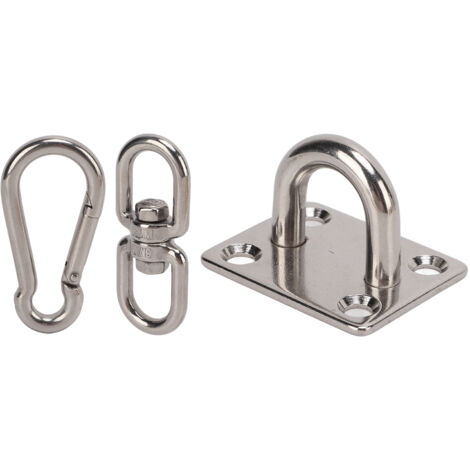 Kit de Fixation Solide pour Hamac avec Rotule en Acier Inoxydable, Support pour Suspension Plafond de Yoga et Sac de Frappe