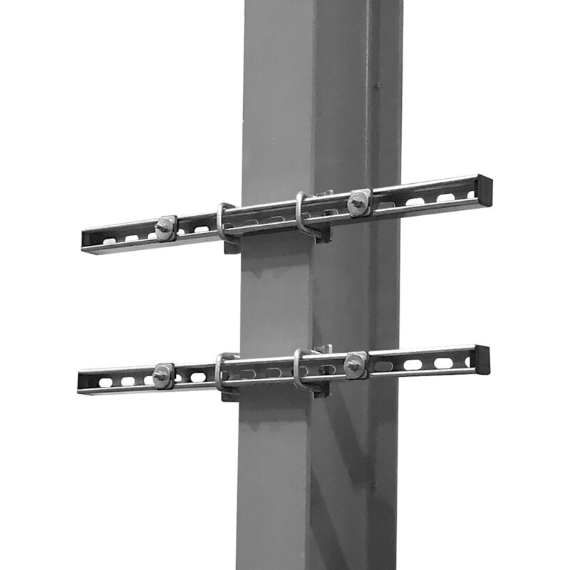 Axelair - Kit de fixation sur poutre métallique verticale (IPN)pour aérotherme à eau chaude PROH2O aw Pour AW22, 23, 32, 33, 42 et 43