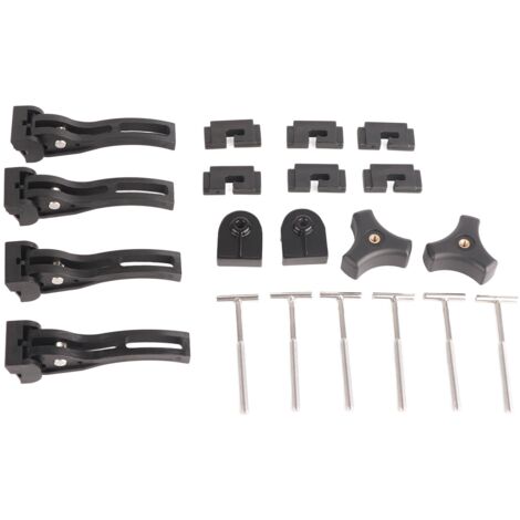 Kit de Fixation Universel pour Couverture Tonneau Tri-Fold avec Support Arrière et Avant en Aluminium